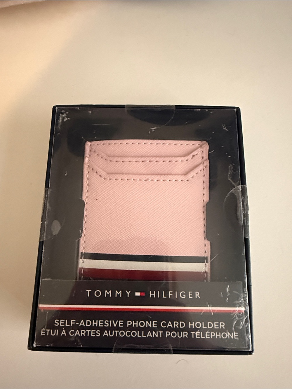 Tommy Hilfiger Pink Slim Self-Adhesive Card Holder
